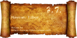 Havran Tibor névjegykártya